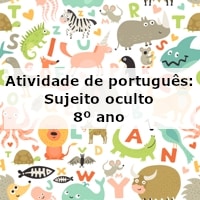 Atividade de português: Sujeito oculto – 8º ano