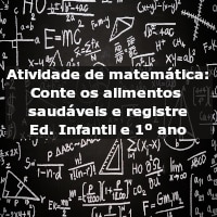 Atividade de matemática: Conte os alimentos saudáveis e registre – Ed. Infantil e 1º ano