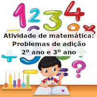 Atividade de matemática: Problemas de adição – 2º ano e 3º ano