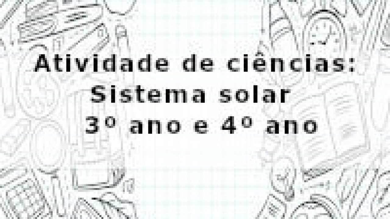 ATIVIDADES PARA IMPRIMIR SISTEMA SOLAR