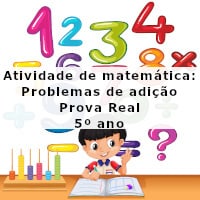 Atividades de matemática 5º ano - Problemas e escrita literal