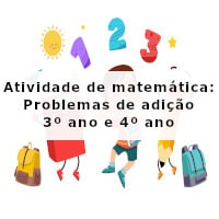 Atividade de matemática: Problemas de adição – 3º ano e 4º ano – Imagem Imagem ilustrativa da Atividade de matemática: Problemas de adição - 3º ano e 4º ano