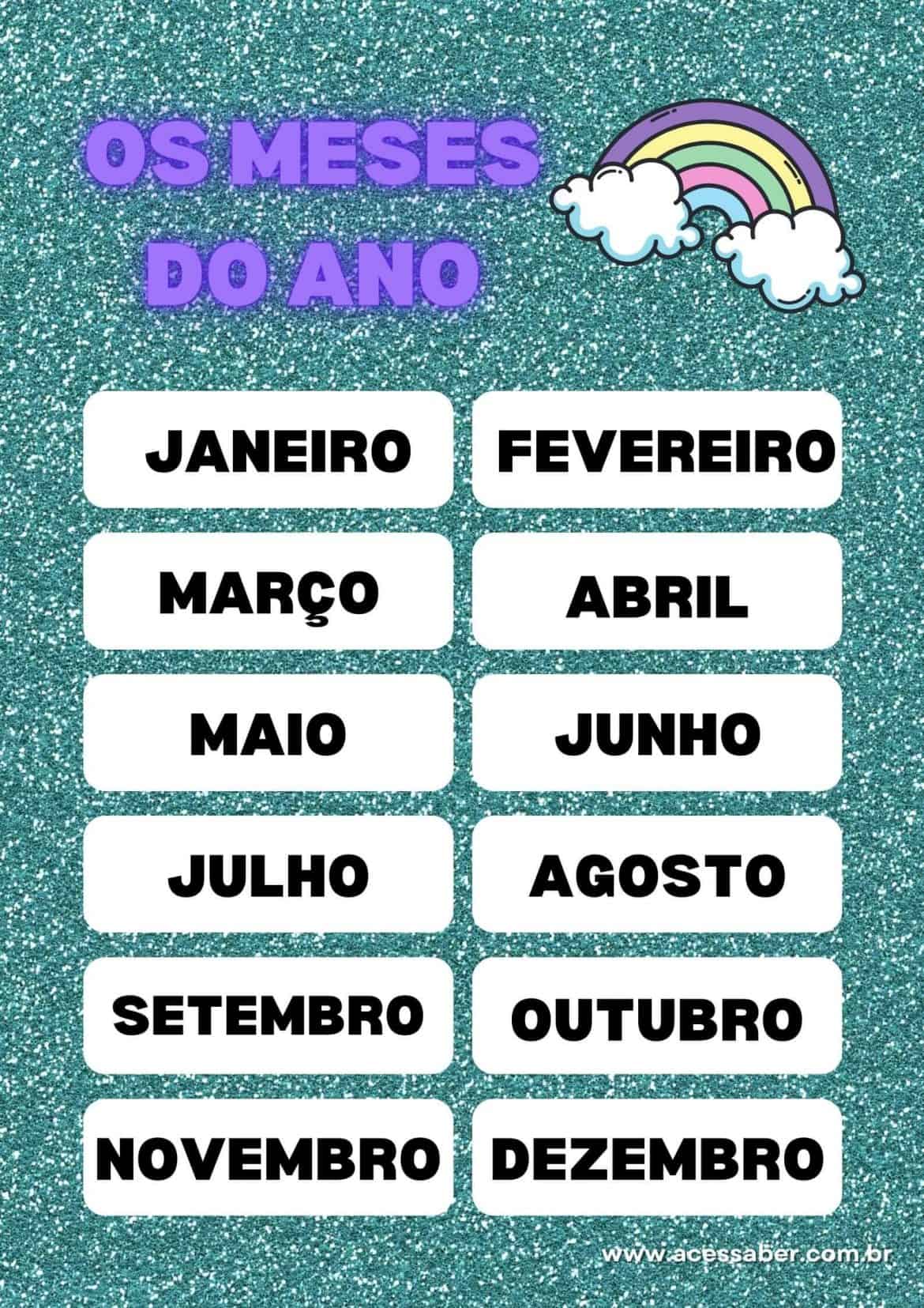 Atividade de matemática: Os meses do ano - Ed. Infantil e 1º ano ...