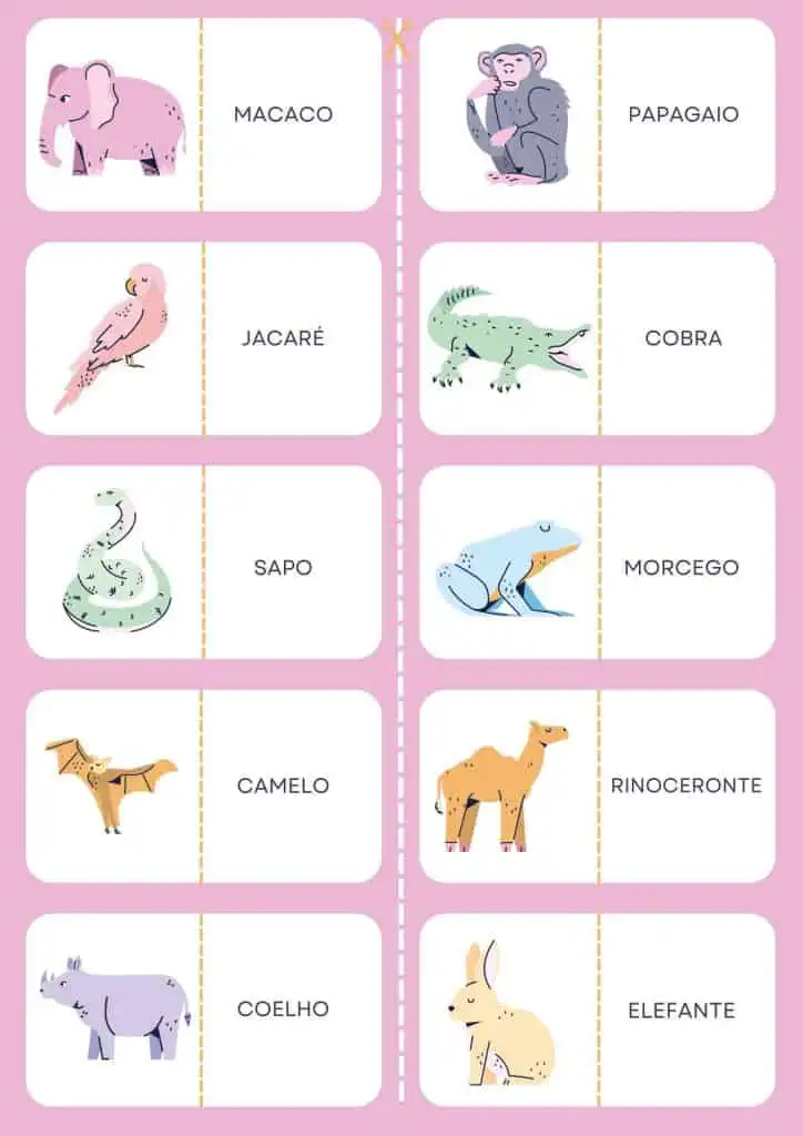Atividade de matemática: Dominós variádos - Ed. Infantil e 1º ano