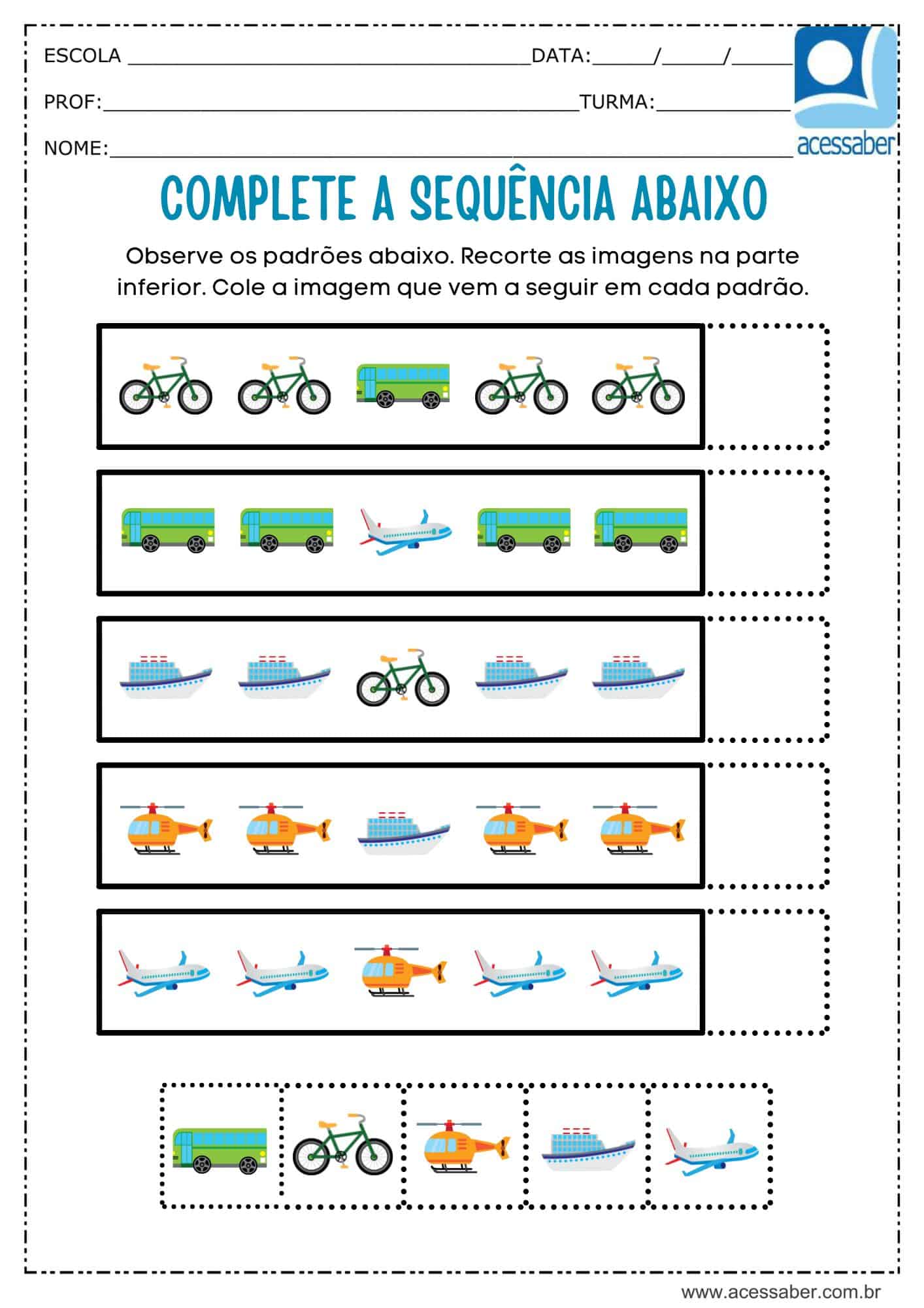 1º ao 5º ano - ATIVIDADES DE SEQUENCIA LÓGICA - JOGO SENHA - Cuca