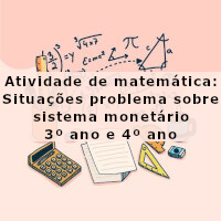 atividade de matematica sobre sistema monetario – 3 ano e 4 ano