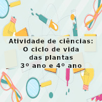 Atividade de ciencias – O ciclo de vida das plantas – 3 ano e 4 ano