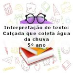 Interpretação de texto: Calçada que coleta água da chuva – 5º ano